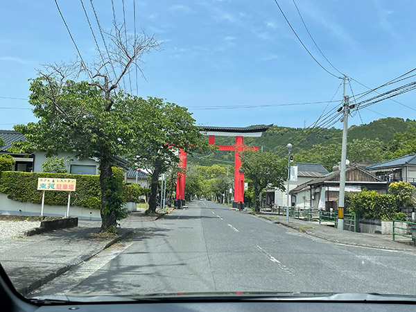 鹿児島神宮に向かう途中の写真