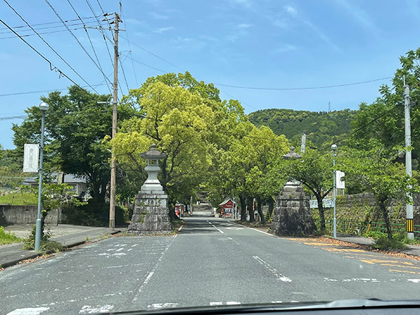 鹿児島神宮に向かう途中の写真