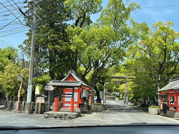 鹿児島神宮に向かう途中の写真