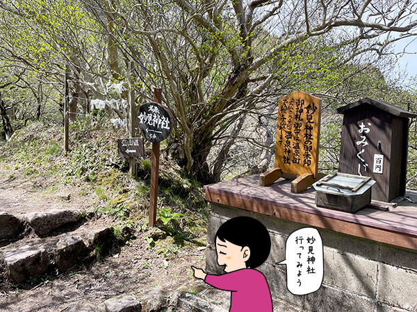 妙見神社への道しるべの写真