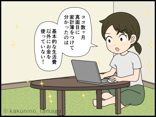 出費が減ったと感じる中年だが、これからは医療費がかかっていく事を懸念する4コマ漫画