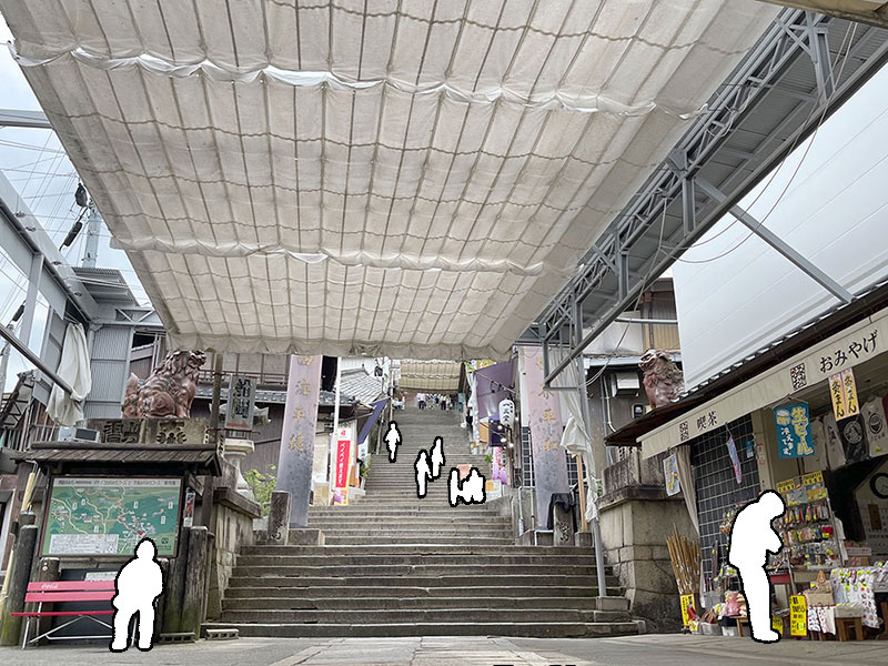 金比羅山の石段の写真