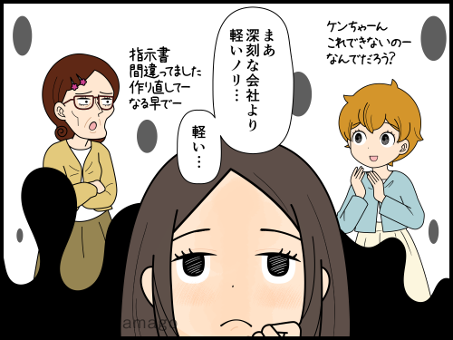 軽いノリの求人募集に引いている求職派遣社員の4コマ漫画