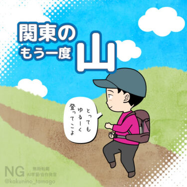 登ったコトはあるけれど、もう一度登りたい山へ登りに行く登山者のイラスト